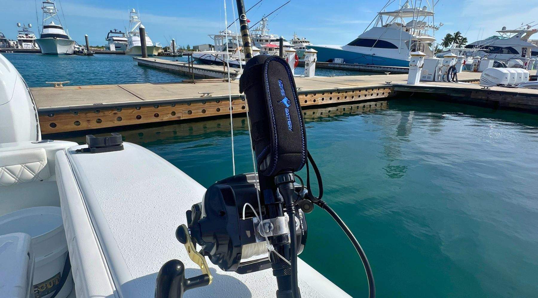 best electric reel for kite fishing E-Rod HD Rod Combo | Tanacom 800 & Line Silver / Daiwa J-Braid 8x - White which powers the autostop feature for true hands free retrieval Departments - TANACOM POWER ASSIST