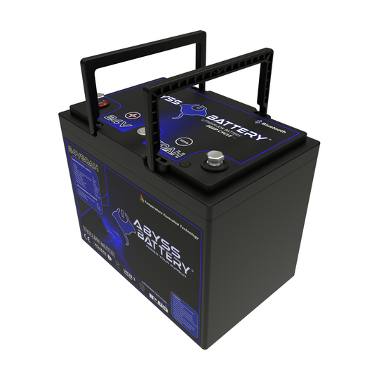 24V 60Ah lithium trolling motor battery for marine use.