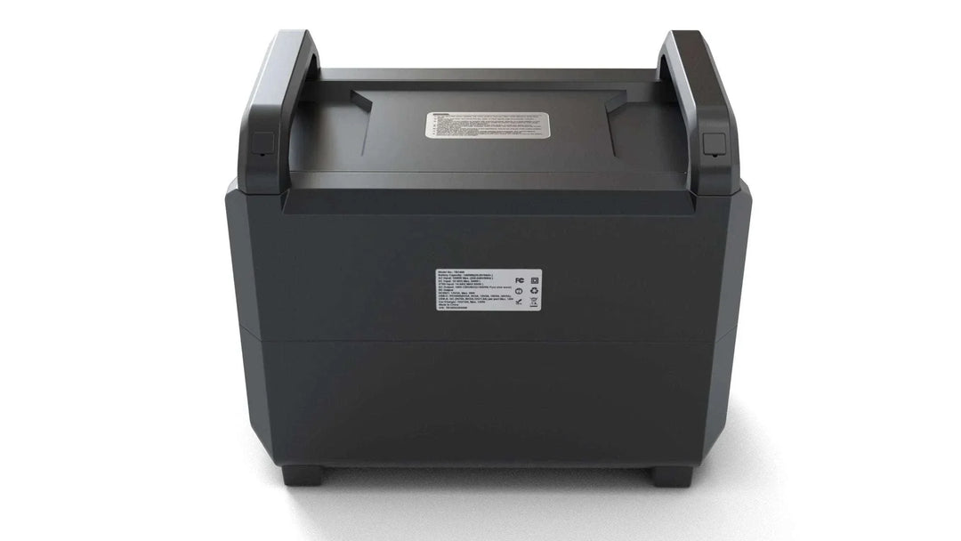 ABYSS® 1600W Portable Power Station, rear view showing sturdy design and dual handles for easy transport.