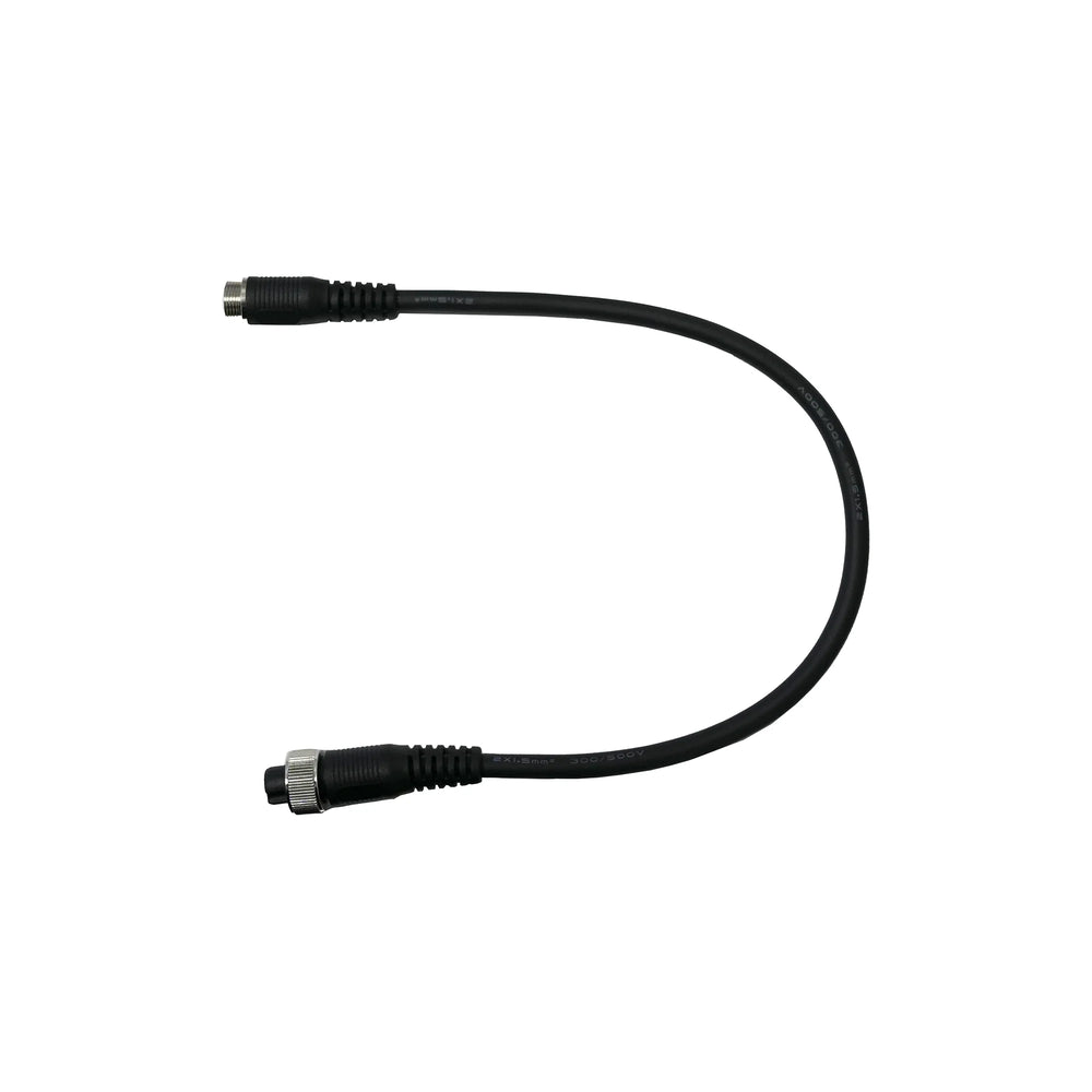 ABYSS® Electric Fishing Reel Battery Power Cord Cable Adaptor, black extension cable with secure connectors for electric fishing reels.