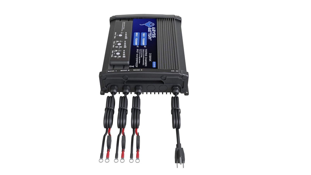 Marine battery charger, 3 bank, 12v/24v, on-board, ABYSS.