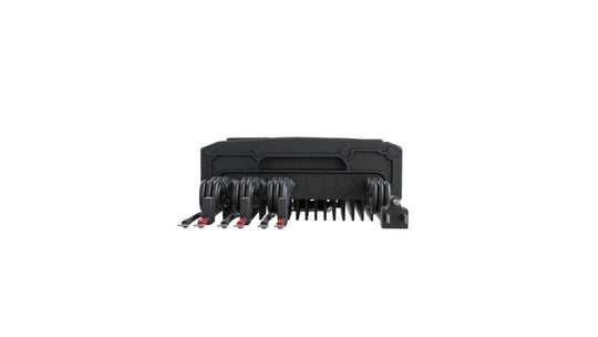 Marine battery charger with multiple bank connections and adaptable charging modes.