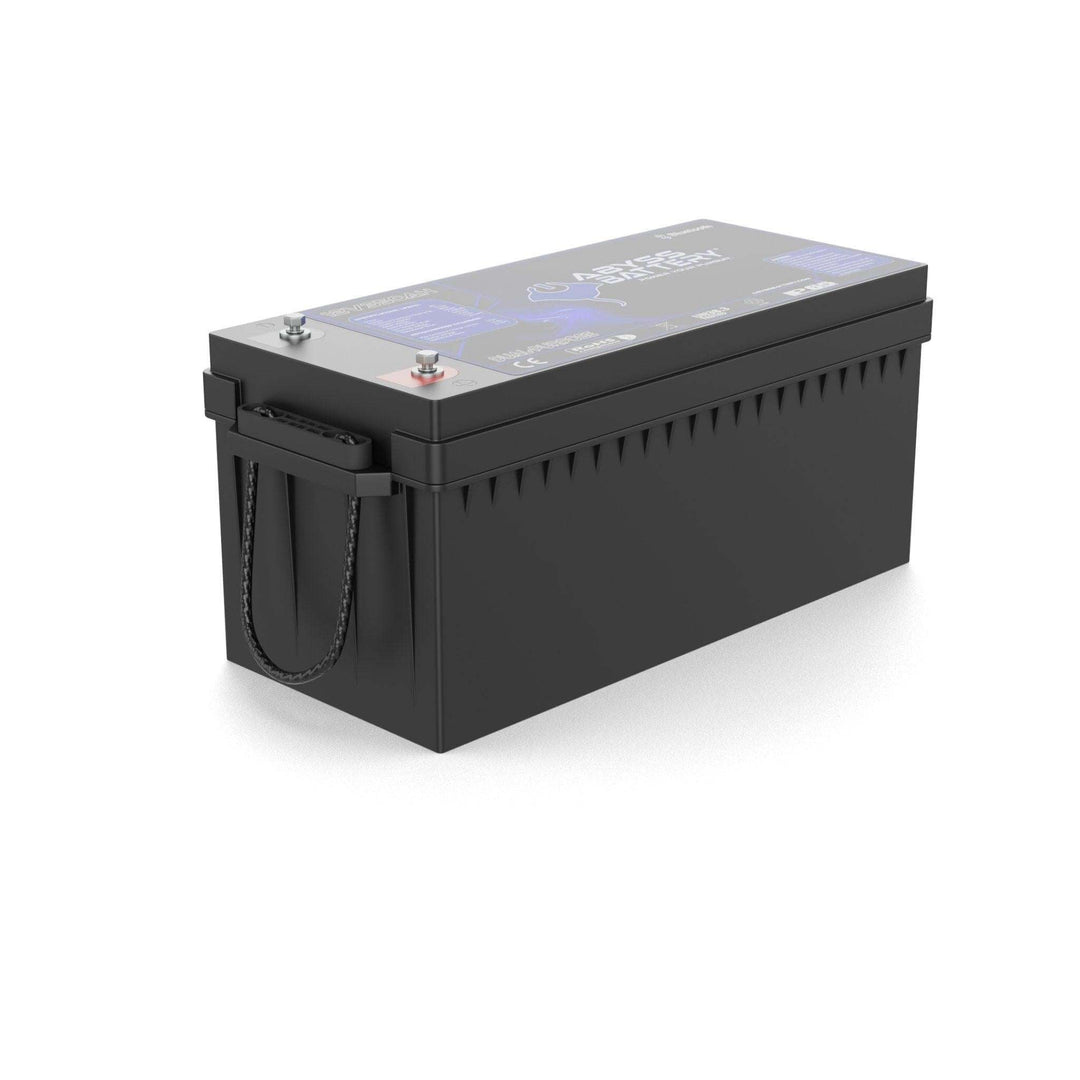 ABYSS® 12V 350Ah Dual Purpose Lithium Marine House Battery for boats, featuring Bluetooth and high capacity.