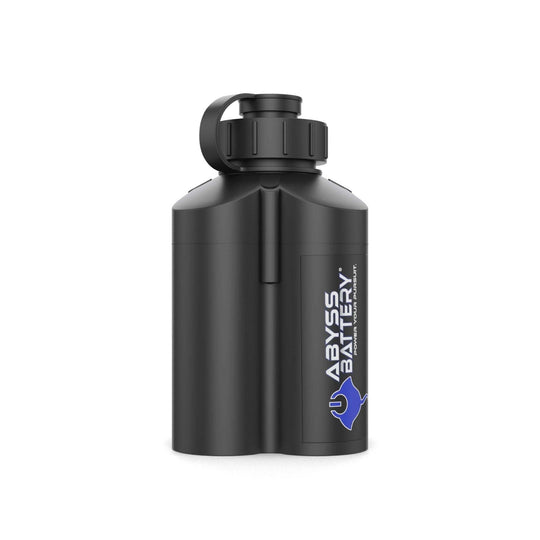 ABYSS® Electric Kite Reel Battery for electric fishing reels, featuring advanced nano-tech and sleek design.