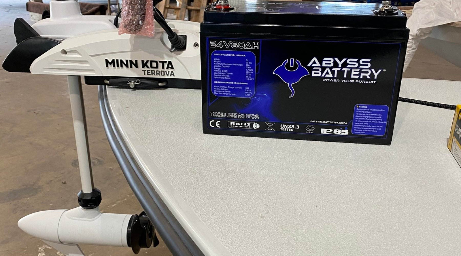 24V marine lithium battery for Minnkota trolling motor