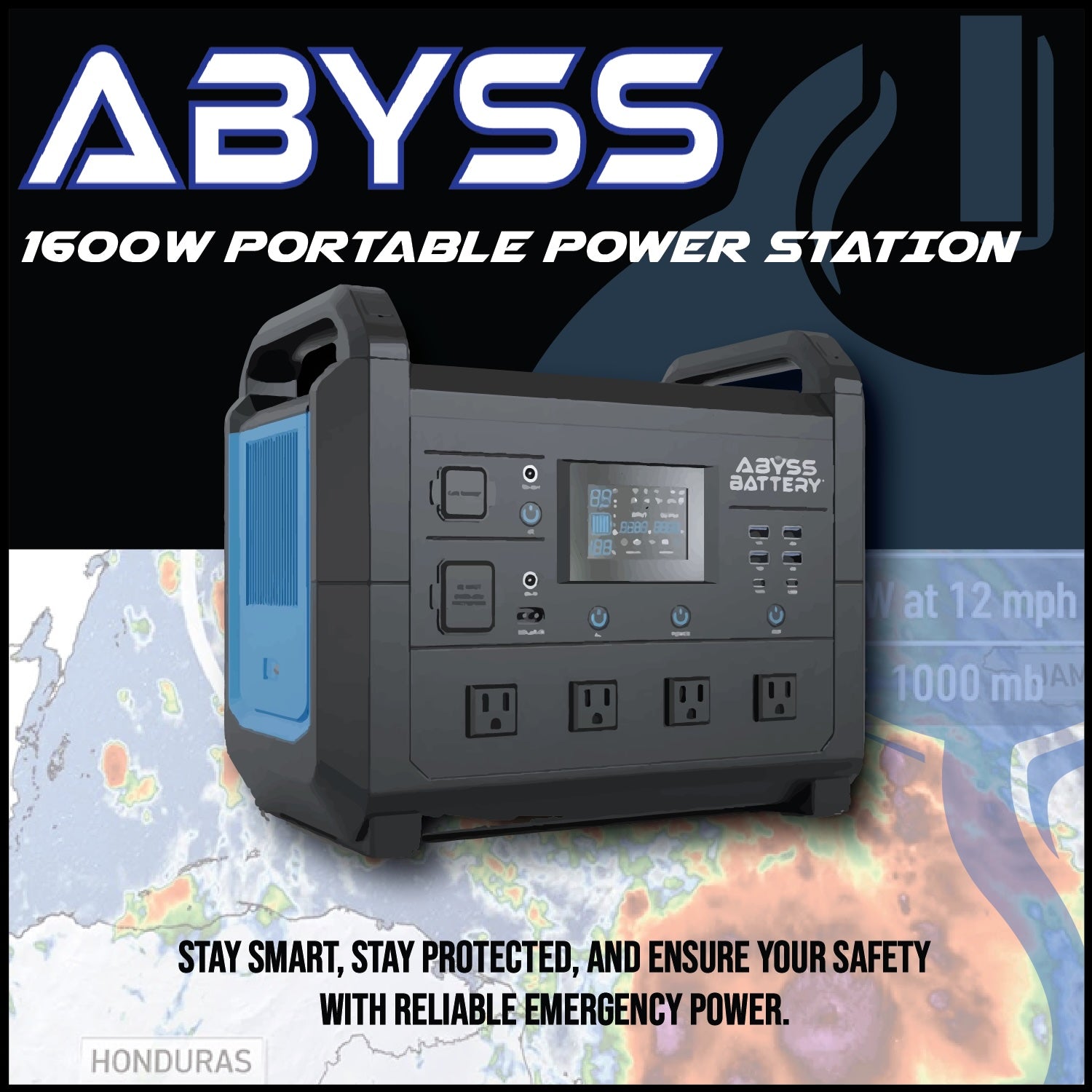 Stay Safe and Powered During Hurricane Helene: Smart Solutions for Power Outages with Abyss Battery's 1600W Portable Power Station