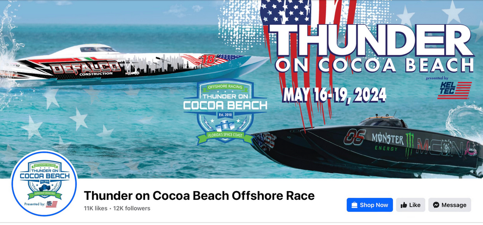 Abyss Battery at the Thunder on Cocoa Beach offshore powerboat races May 17-19