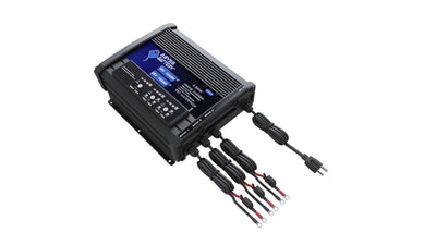 On-board 12V and 36V lithium battery charger.