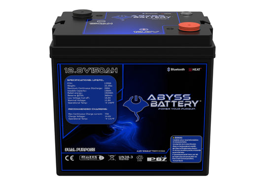 ABYSS® 12V 150Ah Dual Purpose Lithium Marine Battery