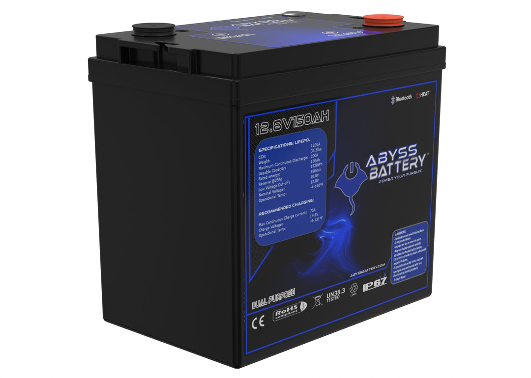 ABYSS® 12V 150Ah Dual Purpose Lithium Marine Battery