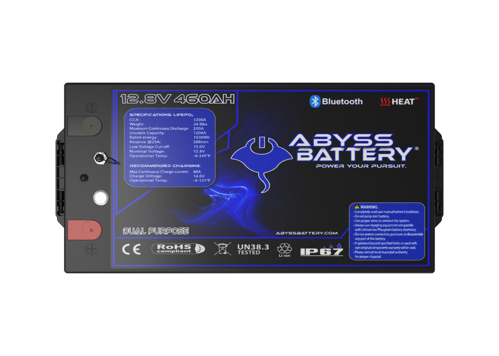 ABYSS® 12V 460Ah Dual Purpose NMEA Lithium Marine Battery