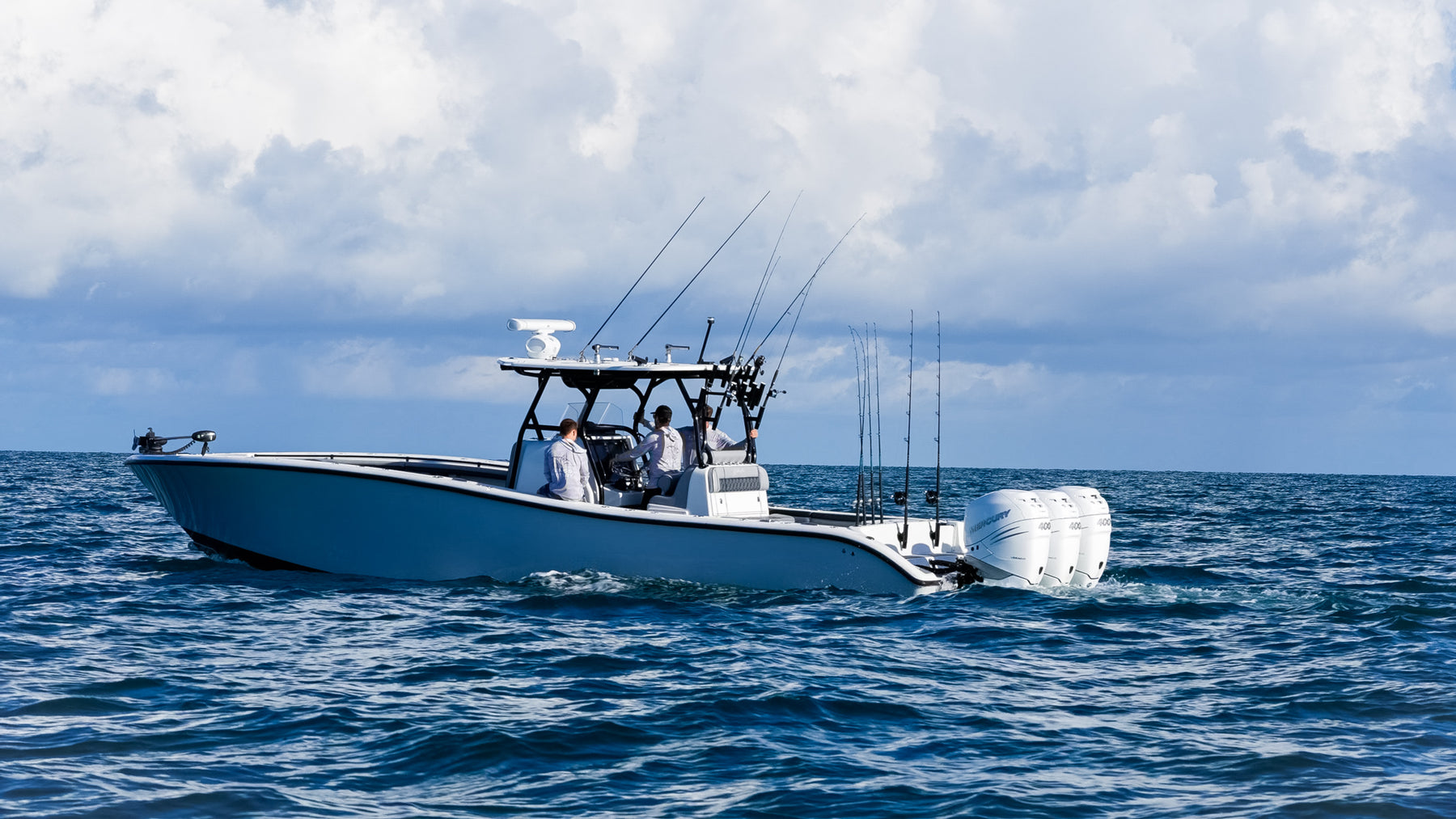 36' Yellowfin with Abyss 12V Lithium Marine Dual Purpose Batteries.