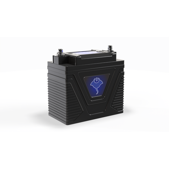 ABYSS 12V 12Ah Power Sport Lithium battery for jet skis, motorcycles, ATVs, and kayak electronics with durable, lightweight marine-grade design.