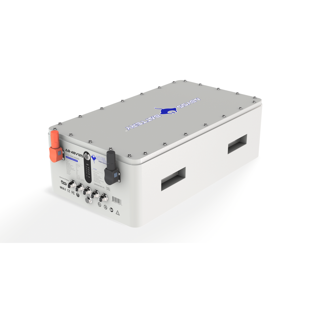 48V125Ah lithium marine house battery with IP67-rated enclosure, robust marine BMS, and Victron CANBUS compatibility for silent electric propulsion and high-demand DC/AC loads on boats.