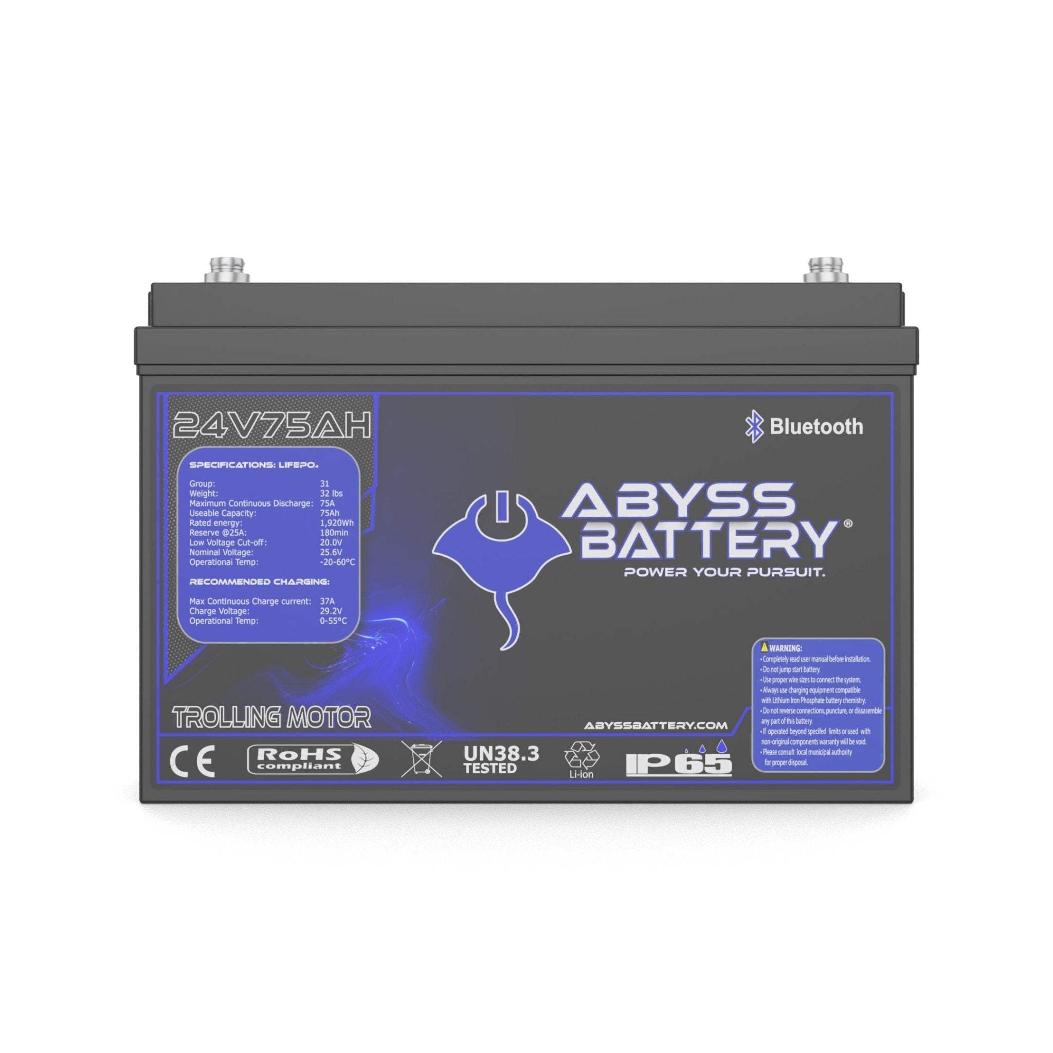 24 volt trolling motor battery - ABYSS® 75Ah Lithium Power – Abyss