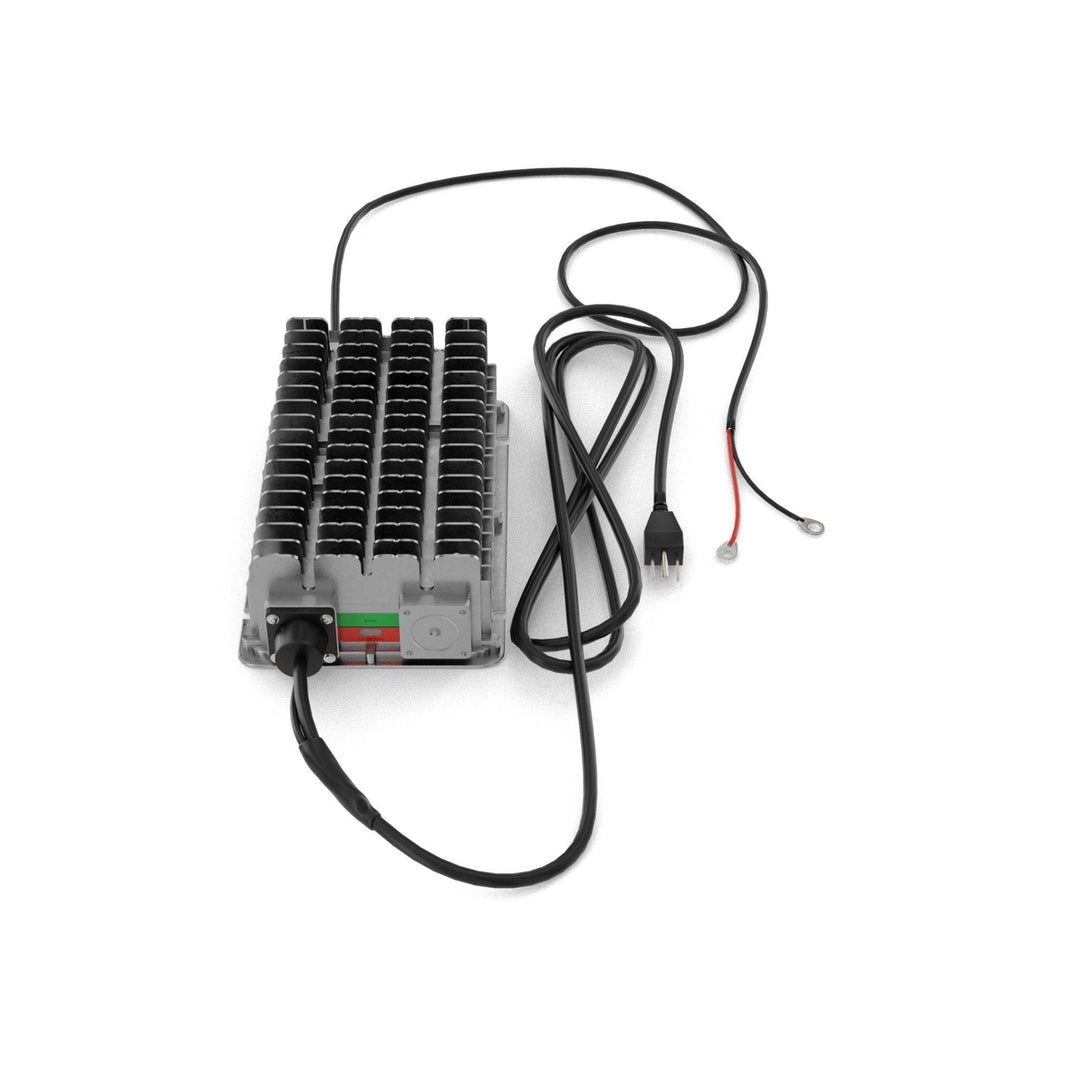 ABYSS® 24V high-precision marine lithium battery charger with cables, designed for 24 volt on board battery charging.