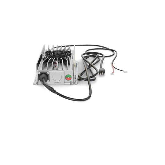 36V marine battery charger with cables, offering high-precision charging for lithium batteries.