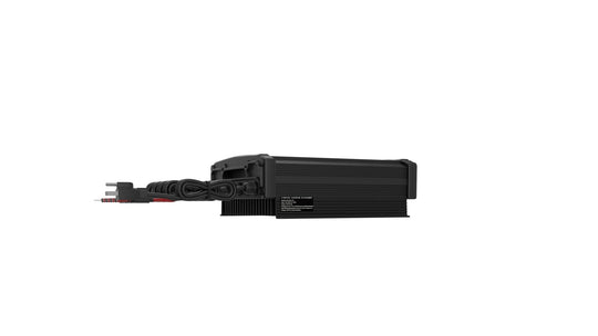 12V On-Board marine battery charger with LED indicators.