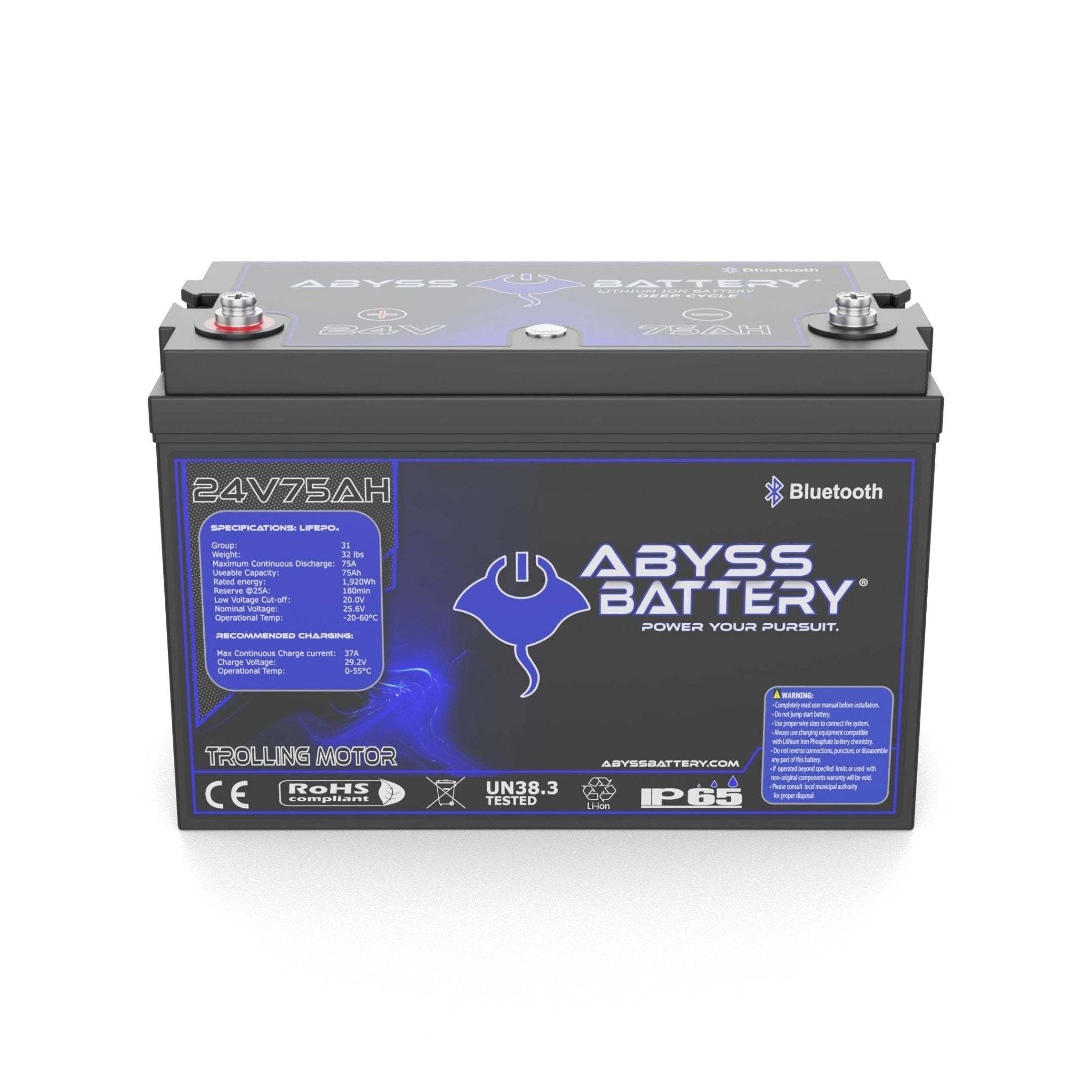 24 volt trolling motor battery - ABYSS® 75Ah Lithium Power – Abyss