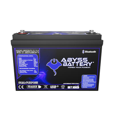 Abyss Battery®12V 150Ah Dual Purpose Lithium Marine Battery