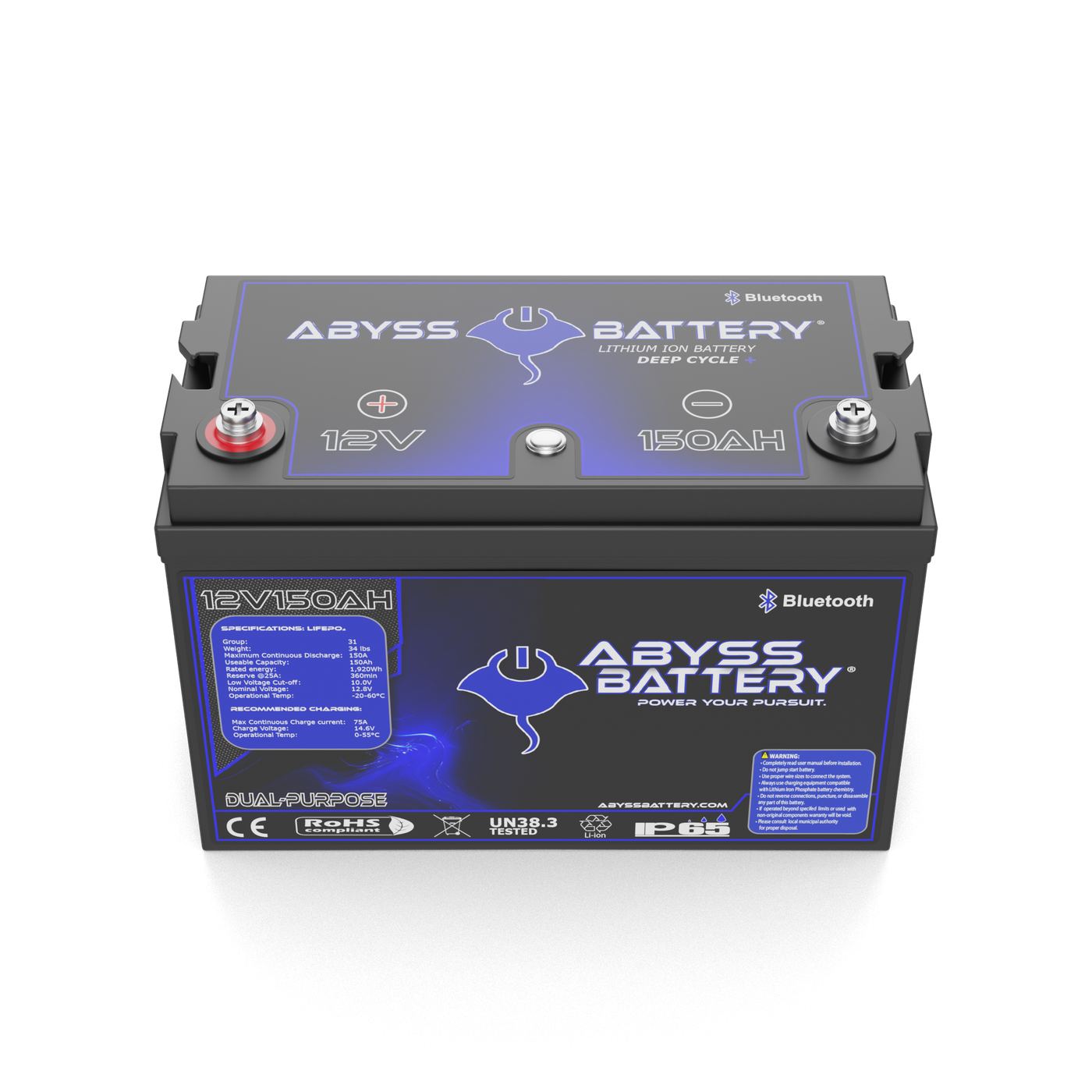ABYSS® 12V 150Ah Dual Purpose Lithium Marine Battery