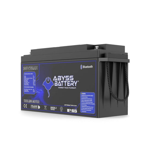 Side View of 36V 72Ah Lithium Trolling Motor Battery