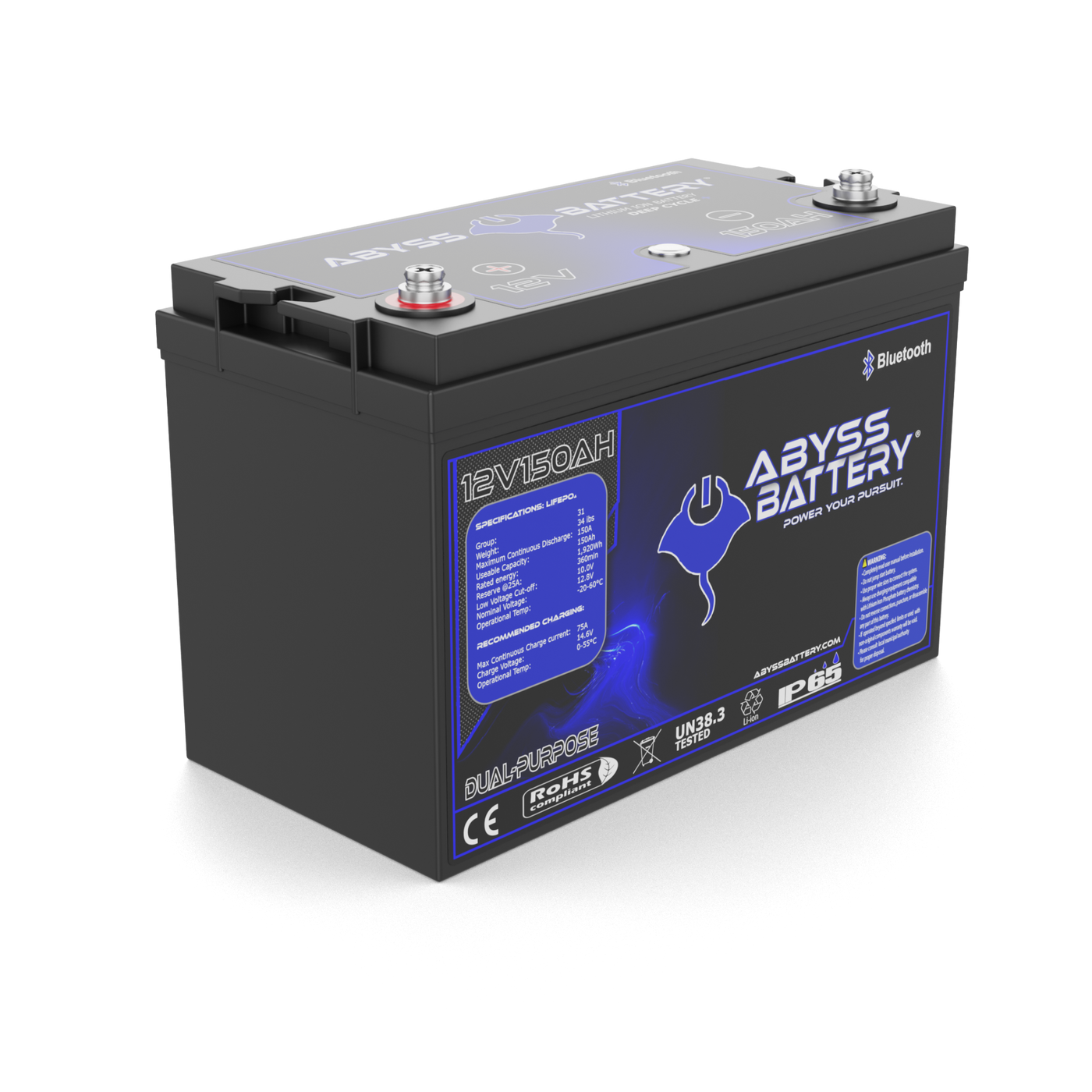 ABYSS® 12V 150Ah Dual Purpose Lithium Marine Battery